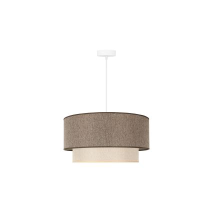 Duolla - Підвісна люстра BOHO ECO RECYCLING 1xE27/15W/230V діаметр 45 см коричневий/кремовий
