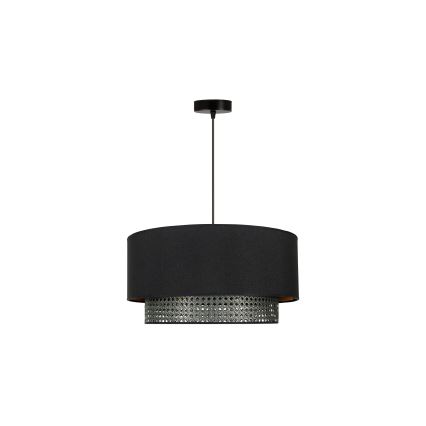 Duolla - Підвісна люстра BOHO RATTAN 1xE27/15W/230V діаметр 45 см чорний