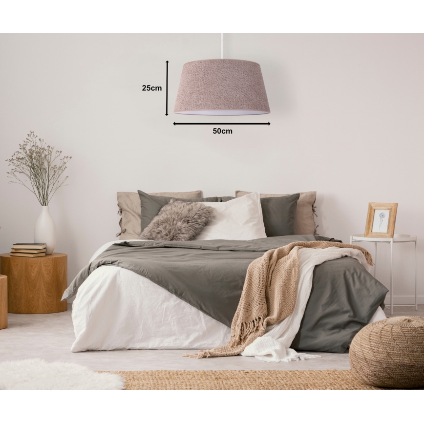 Duolla - Підвісна люстра BOUCLE 1xE27/15W/230V діаметр 50 см коричневий