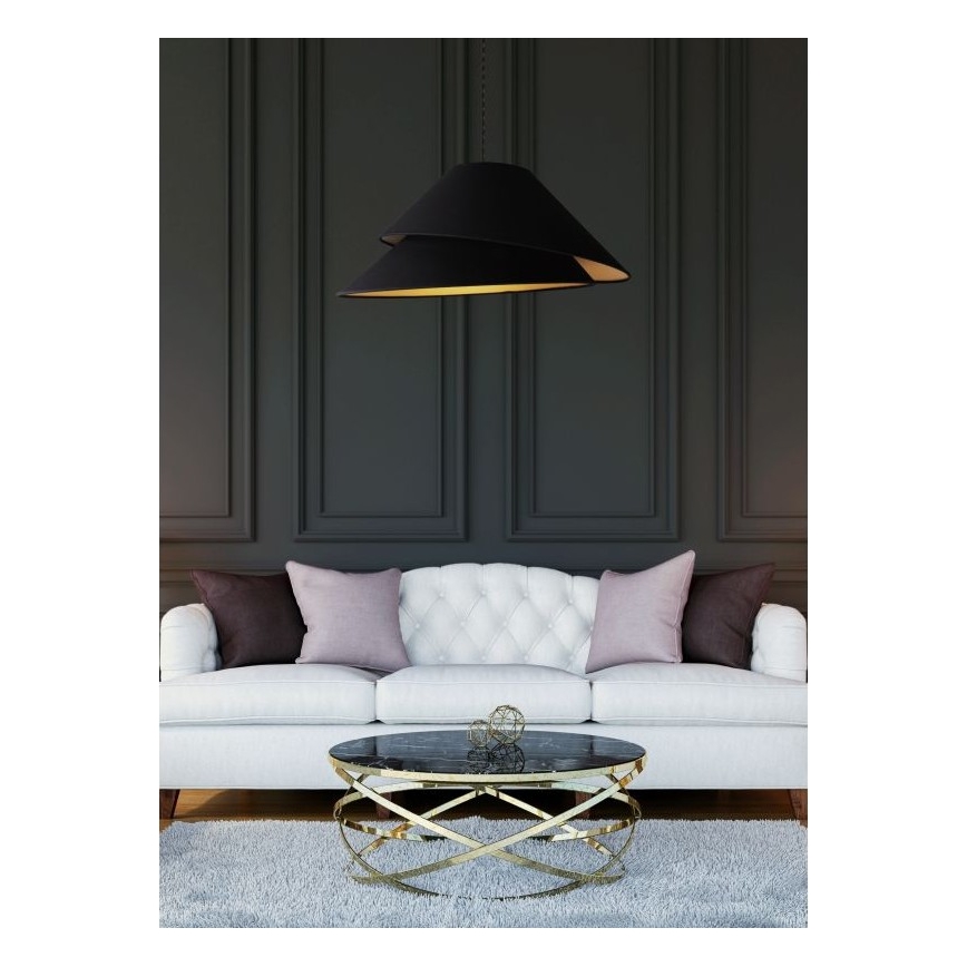 Duolla - Підвісна люстра COCO 1xE27/40W/230V діаметр 50 см чорний