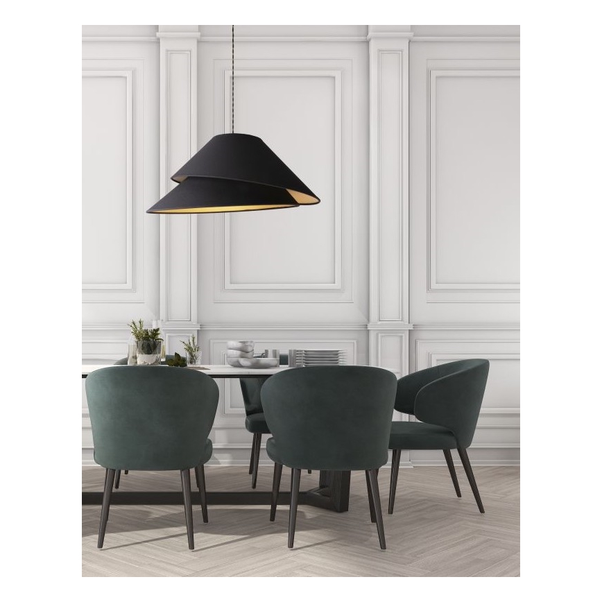 Duolla - Підвісна люстра COCO 1xE27/40W/230V діаметр 50 см чорний