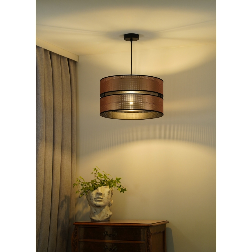 Duolla - Підвісна люстра COPPER SHINY 1xE27/15W/230V діаметр 40 см мідний/чорний