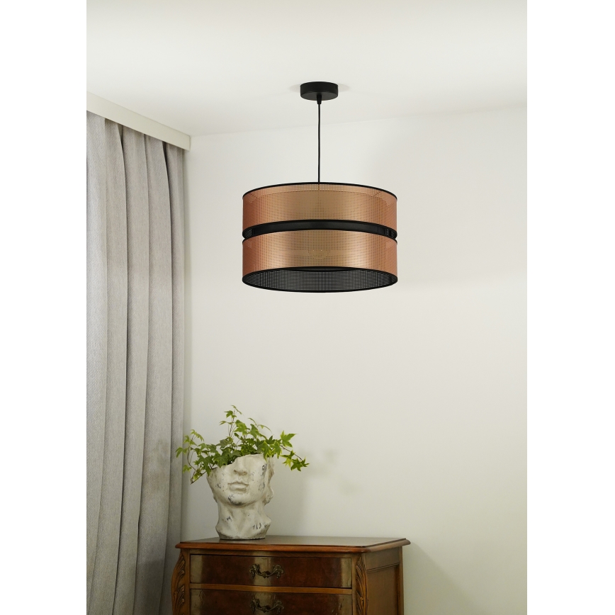 Duolla - Підвісна люстра COPPER SHINY 1xE27/15W/230V діаметр 40 см мідний/чорний