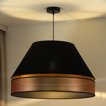 Duolla - Підвісна люстра COPPER SHINY 1xE27/15W/230V діаметр 60 см чорний/мідний
