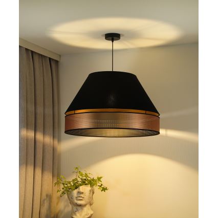 Duolla - Підвісна люстра COPPER SHINY 1xE27/15W/230V діаметр 60 см чорний/мідний