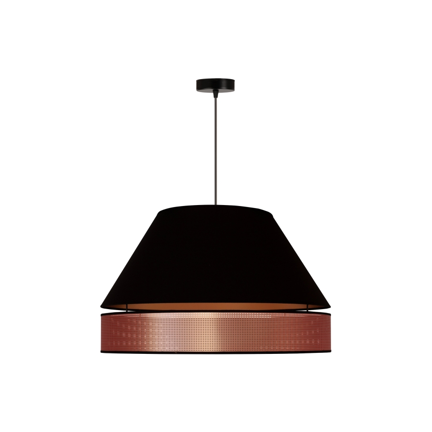 Duolla - Підвісна люстра COPPER SHINY 1xE27/15W/230V діаметр 60 см чорний/мідний