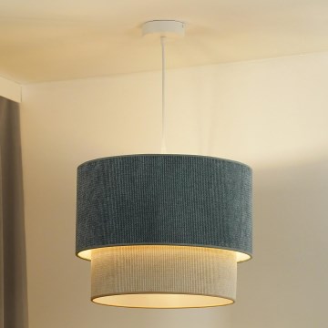 Duolla - Підвісна люстра CORDUROY 1xE27/15W/230V діаметр 40 см синій/бежевий