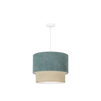 Duolla - Підвісна люстра CORDUROY 1xE27/15W/230V діаметр 40 см синій/бежевий