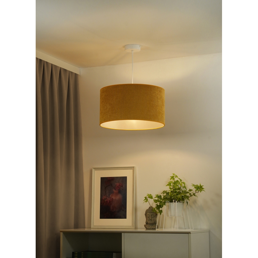 Duolla - Підвісна люстра CORDUROY 1xE27/15W/230V діаметр 40 см жовтий