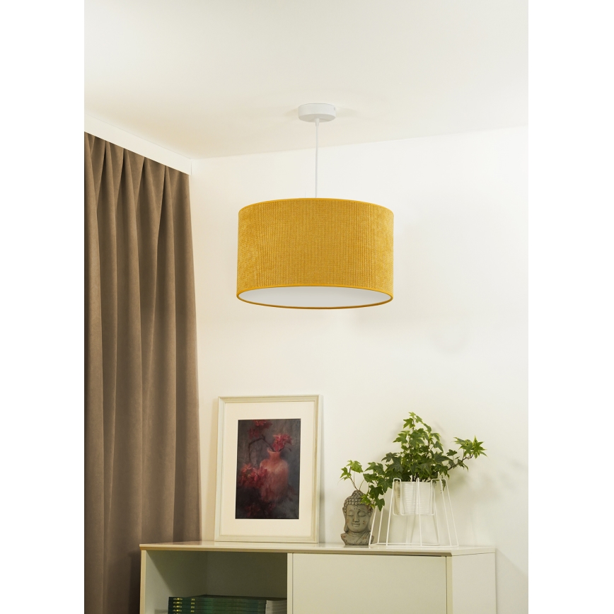 Duolla - Підвісна люстра CORDUROY 1xE27/15W/230V діаметр 40 см жовтий