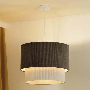 Duolla - Підвісна люстра CORDUROY 1xE27/15W/230V діаметр 40 см коричневий/кремовий