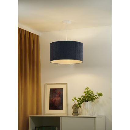 Duolla - Підвісна люстра CORDUROY 1xE27/15W/230V темна діаметр 40 см синій