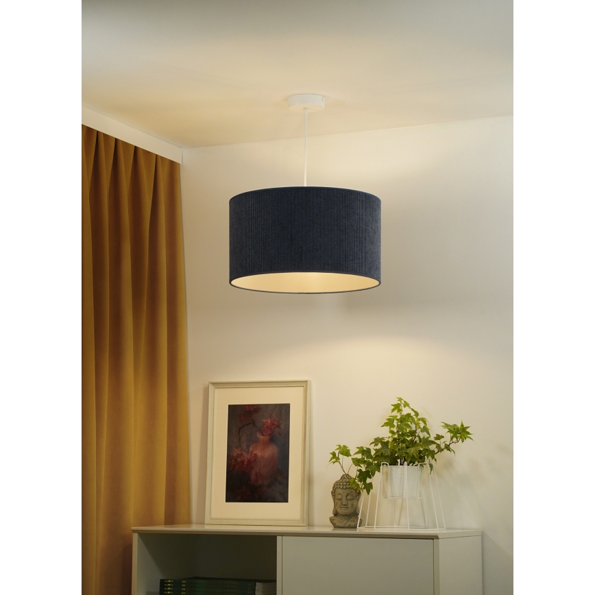 Duolla - Підвісна люстра CORDUROY 1xE27/15W/230V темна діаметр 40 см синій