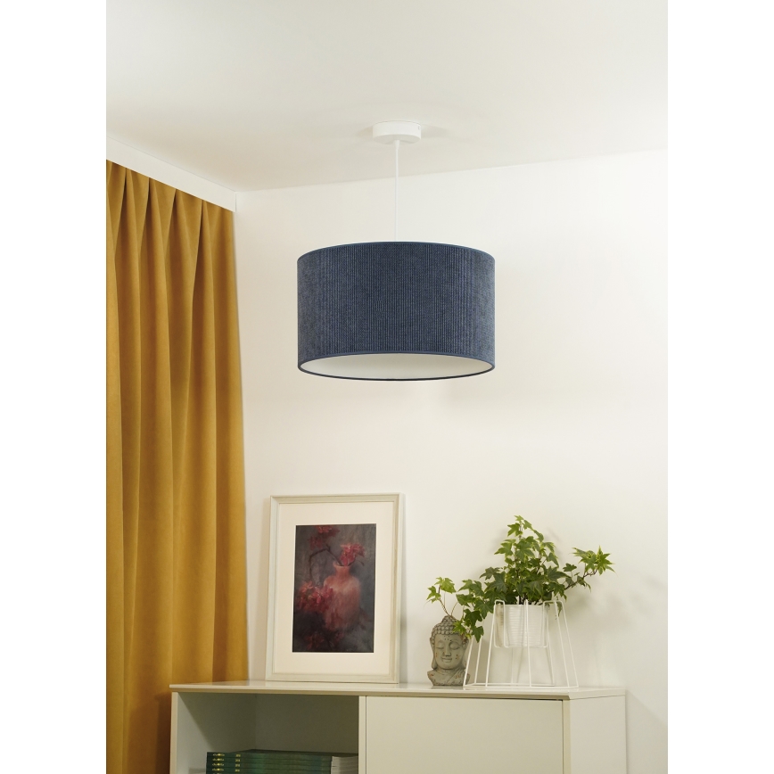 Duolla - Підвісна люстра CORDUROY 1xE27/15W/230V темна діаметр 40 см синій