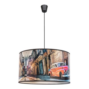 Duolla - Підвісна люстра CUBA ЧЕРВОНИЙ 1xE27/15W/230V діаметр 35 см