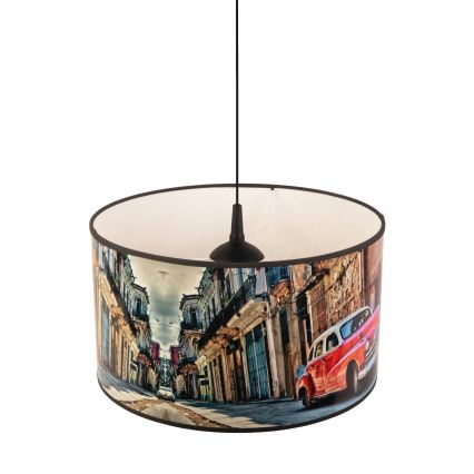 Duolla - Підвісна люстра CUBA ЧЕРВОНИЙ 1xE27/15W/230V діаметр 35 см