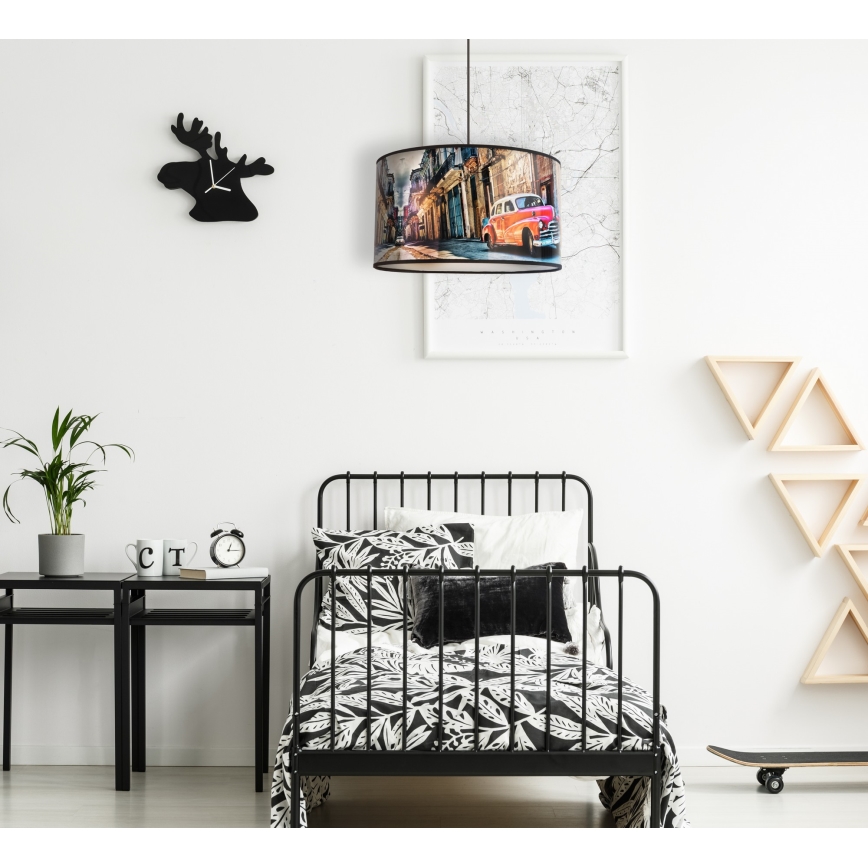 Duolla - Підвісна люстра CUBA ЧЕРВОНИЙ 1xE27/15W/230V діаметр 35 см