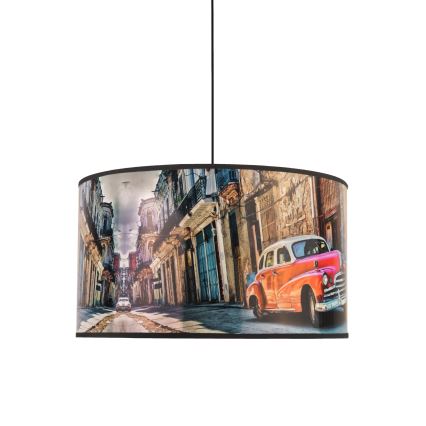 Duolla - Підвісна люстра CUBA ЧЕРВОНИЙ 1xE27/15W/230V діаметр 35 см