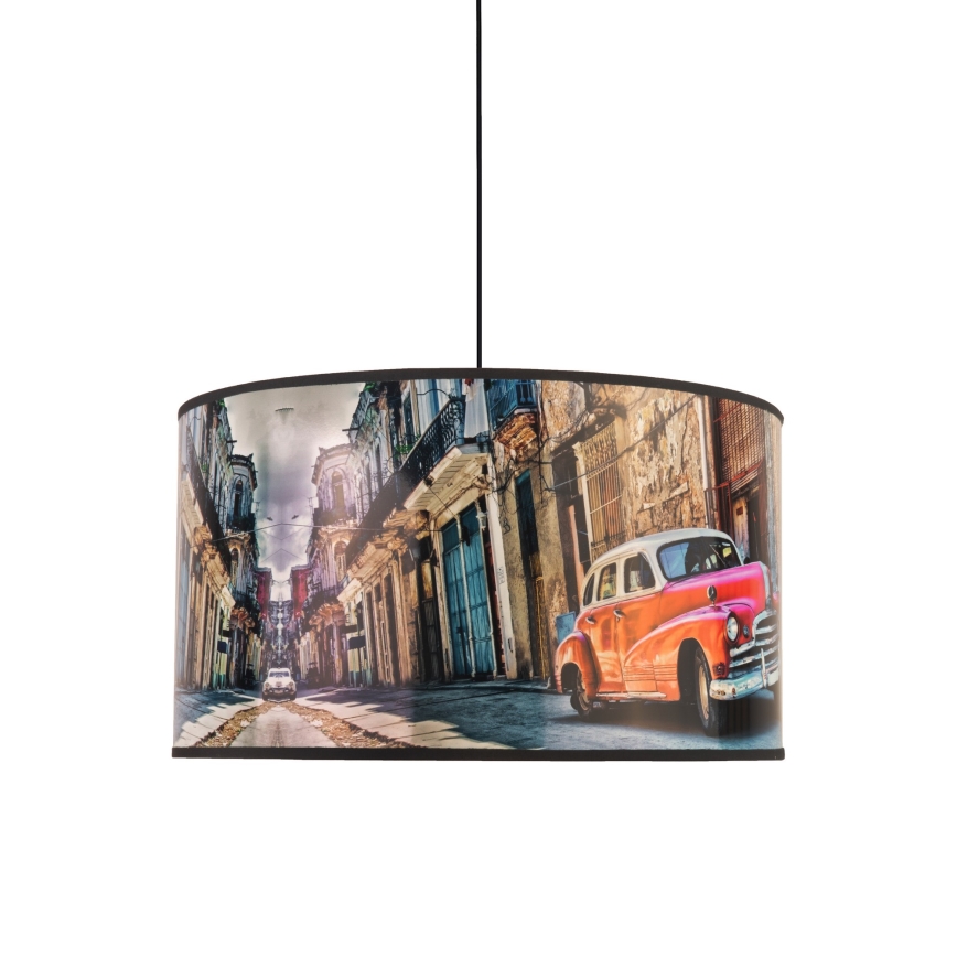 Duolla - Підвісна люстра CUBA ЧЕРВОНИЙ 1xE27/15W/230V діаметр 35 см