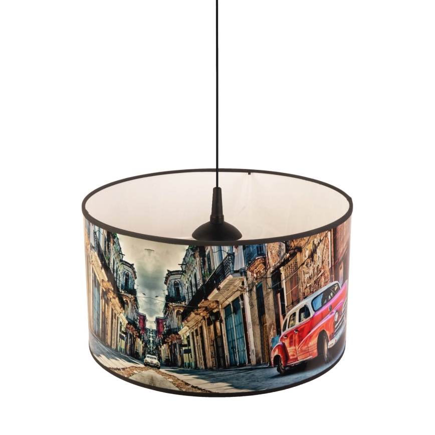 Duolla - Підвісна люстра CUBA ЧЕРВОНИЙ 1xE27/15W/230V діаметр 35 см