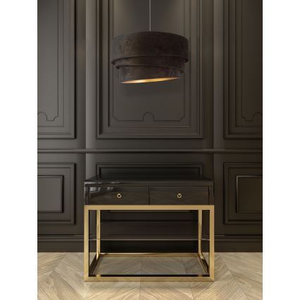 Duolla - Підвісна люстра DEVON 1xE27/40W/230V діаметр 45 см чорний/золотий
