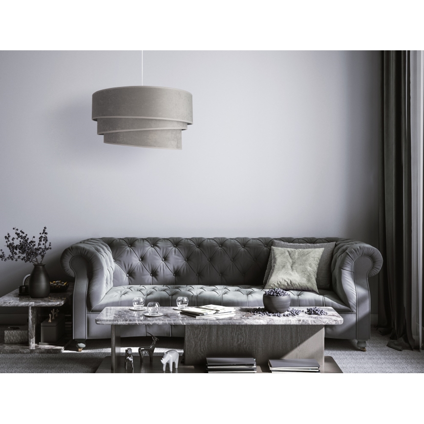 Duolla - Підвісна люстра DEVON 1xE27/40W/230V діаметр 45 см сірий