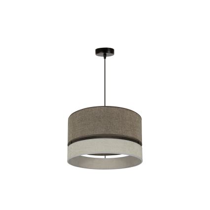 Duolla - Підвісна люстра DOUBLE 1xE27/15W/230V діаметр 40 см коричневий/сірий