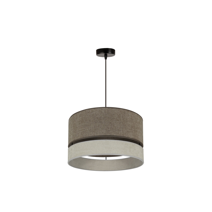 Duolla - Підвісна люстра DOUBLE 1xE27/15W/230V діаметр 40 см коричневий/сірий