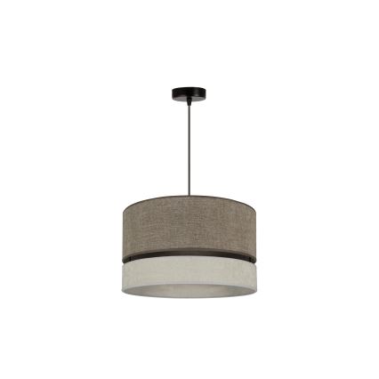 Duolla - Підвісна люстра DOUBLE 1xE27/15W/230V діаметр 40 см коричневий/сірий