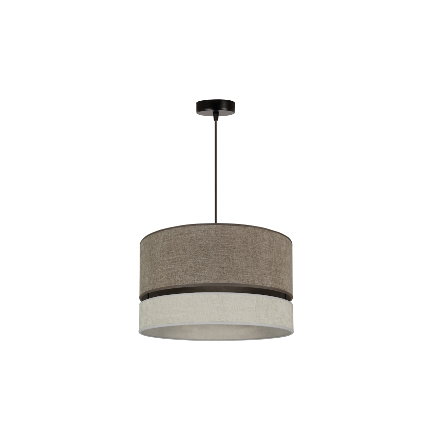 Duolla - Підвісна люстра DOUBLE 1xE27/15W/230V діаметр 40 см коричневий/сірий