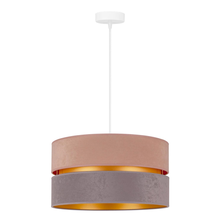 Duolla - Підвісна люстра DUO 1xE27/15W/230V діаметр 40 см бежево-сірий