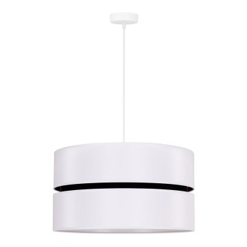 Duolla - Підвісна люстра DUO 1xE27/15W/230V діаметр 40 см білий/чорний