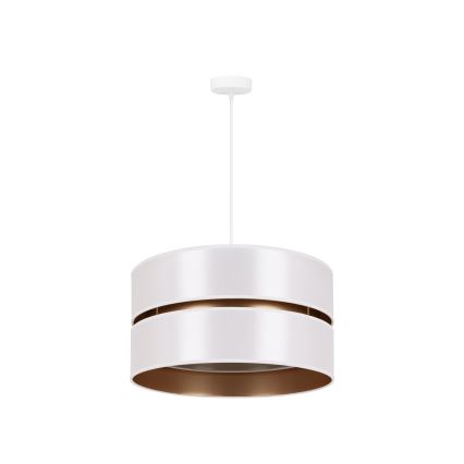Duolla - Підвісна люстра DUO 1xE27/15W/230V діаметр 40 см білий/золотий