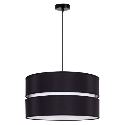 Duolla - Підвісна люстра DUO 1xE27/15W/230V діаметр 40 см чорний/білий