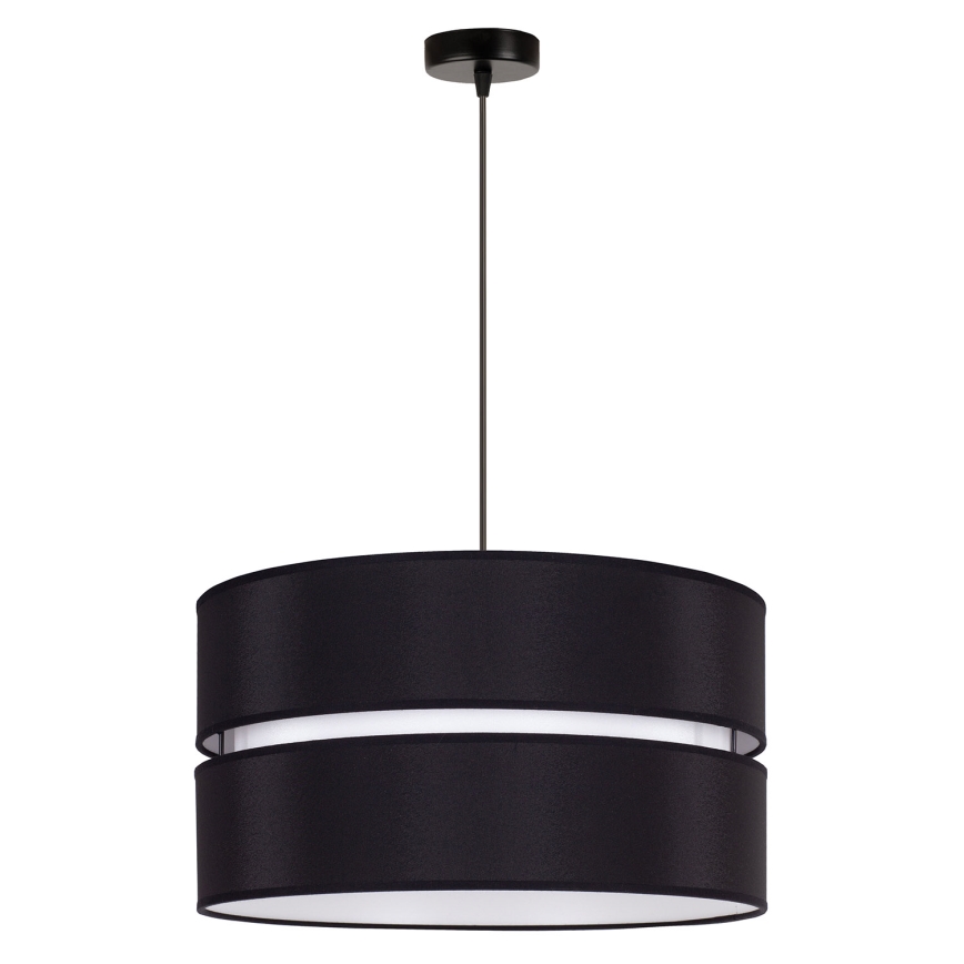 Duolla - Підвісна люстра DUO 1xE27/15W/230V діаметр 40 см чорний/білий