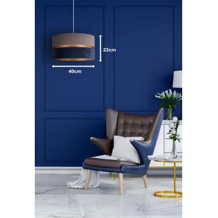 Duolla - Підвісна люстра DUO 1xE27/15W/230V діаметр 40 см синій