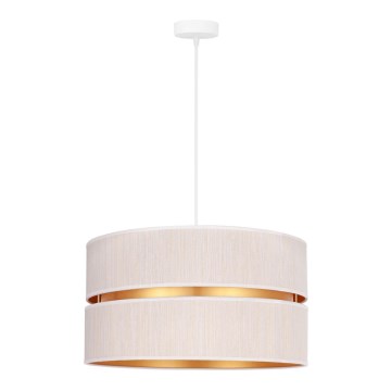 Duolla - Підвісна люстра DUO 1xE27/15W/230V діаметр 40 см кремовий/золотий