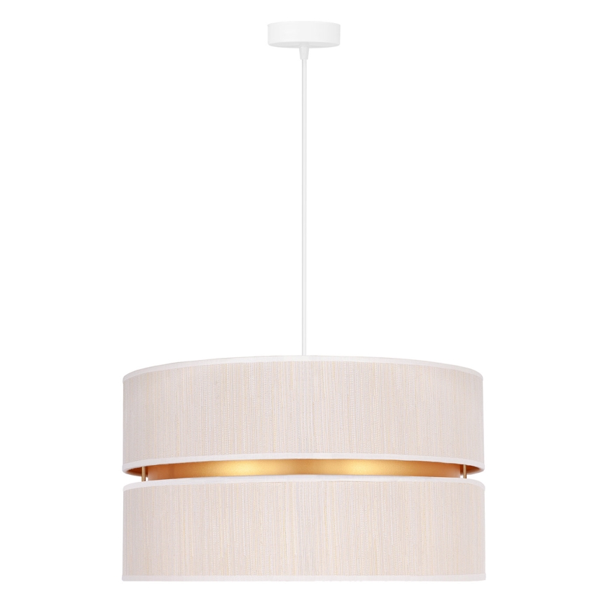 Duolla - Підвісна люстра DUO 1xE27/15W/230V діаметр 40 см кремовий/золотий