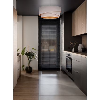 Duolla - Підвісна люстра KOBO 1xE27/15W/230V діаметр 45 см кремовий/золотий