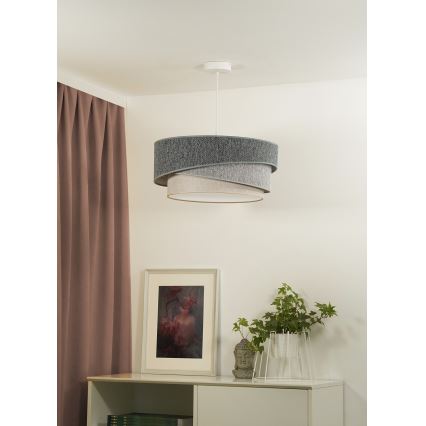 Duolla - Підвісна люстра KOBO ECO RECYCLING 1xE27/15W/230V діаметр 45 см зелений/сірий/кремовий