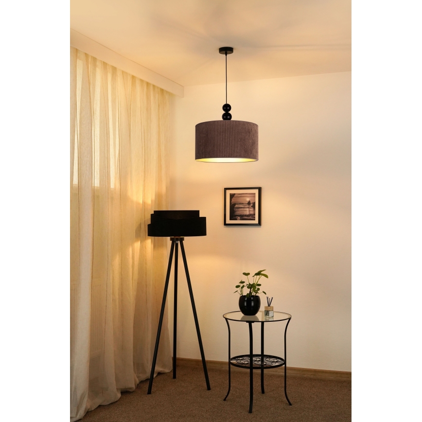 Duolla - Підвісна люстра LYON 1xE27/15W/230V діаметр 40 см коричневий