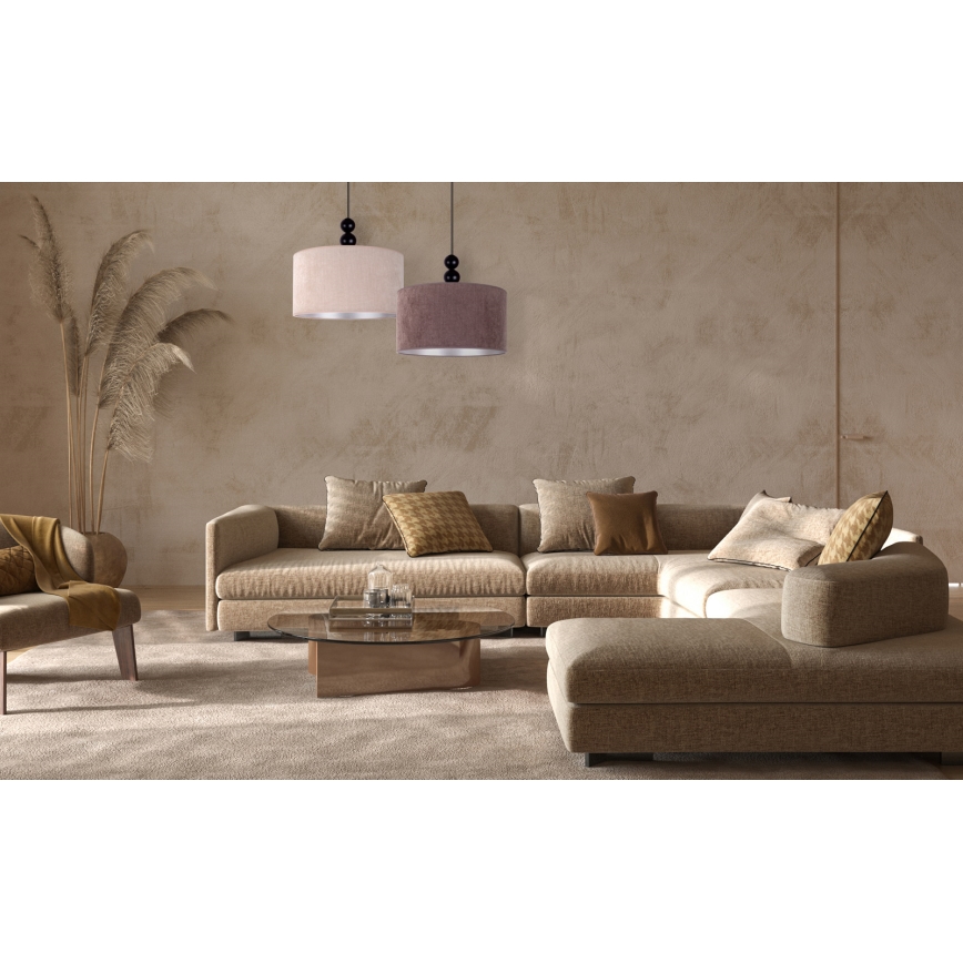 Duolla - Підвісна люстра LYON 1xE27/15W/230V діаметр 40 см коричневий