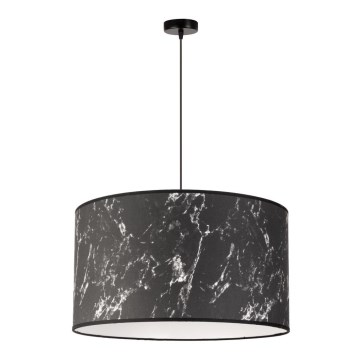 Duolla - Підвісна люстра MARBLE 1xE27/40W/230V діаметр 45 см чорний/білий