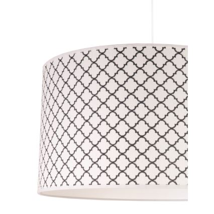 Duolla - Підвісна люстра MAROKO 1xE27/40W/230V діаметр 45 см білий/чорний