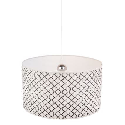 Duolla - Підвісна люстра MAROKO 1xE27/40W/230V діаметр 45 см білий/чорний