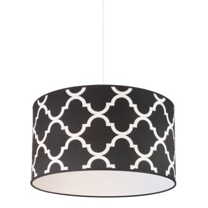 Duolla - Підвісна люстра MAROKO 1xE27/40W/230V діаметр 45 см чорний/білий
