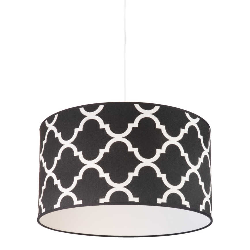 Duolla - Підвісна люстра MAROKO 1xE27/40W/230V діаметр 45 см чорний/білий