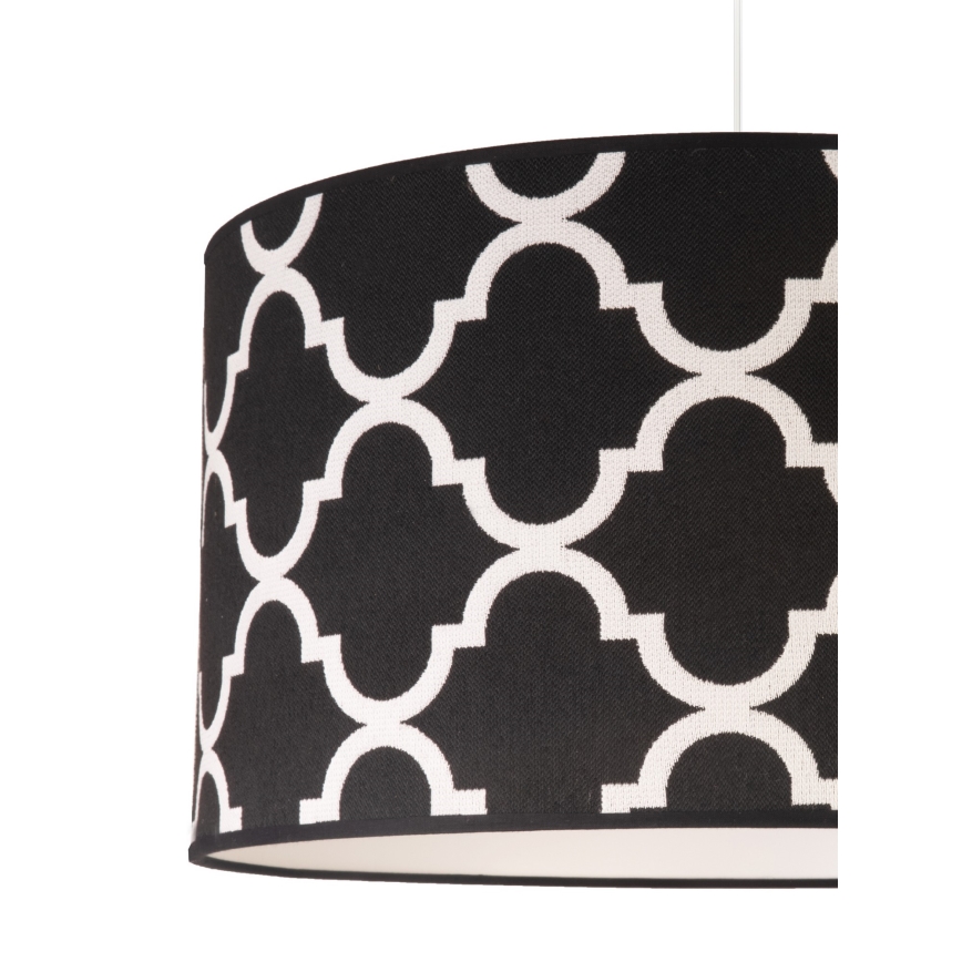 Duolla - Підвісна люстра MAROKO 1xE27/40W/230V діаметр 45 см чорний/білий