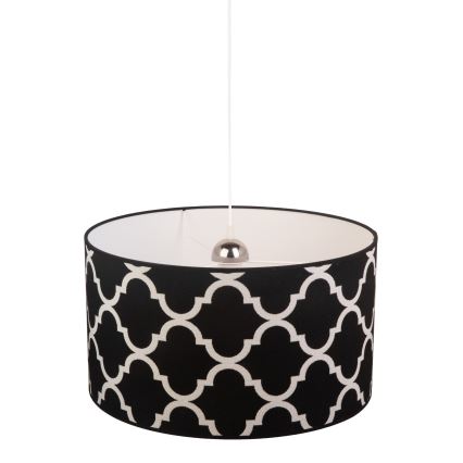 Duolla - Підвісна люстра MAROKO 1xE27/40W/230V діаметр 45 см чорний/білий