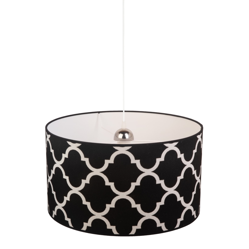 Duolla - Підвісна люстра MAROKO 1xE27/40W/230V діаметр 45 см чорний/білий